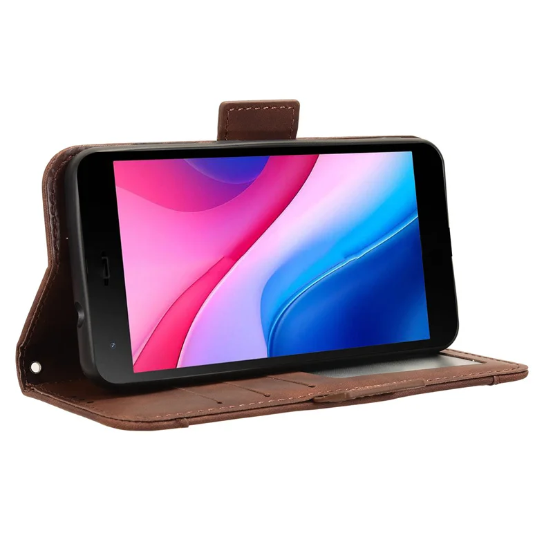 Чехол для телефона типа ZTE Blade A35 Lite кожаный чехол-кошелек с несколькими слотами