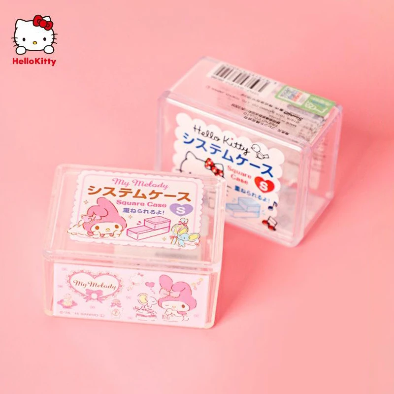 

Kawaii Sanrio Cartoon Storage Box Cover Can Be Stacked To Store Jewelry Box Transparent Box Christmas Creative Birthday Gifts
