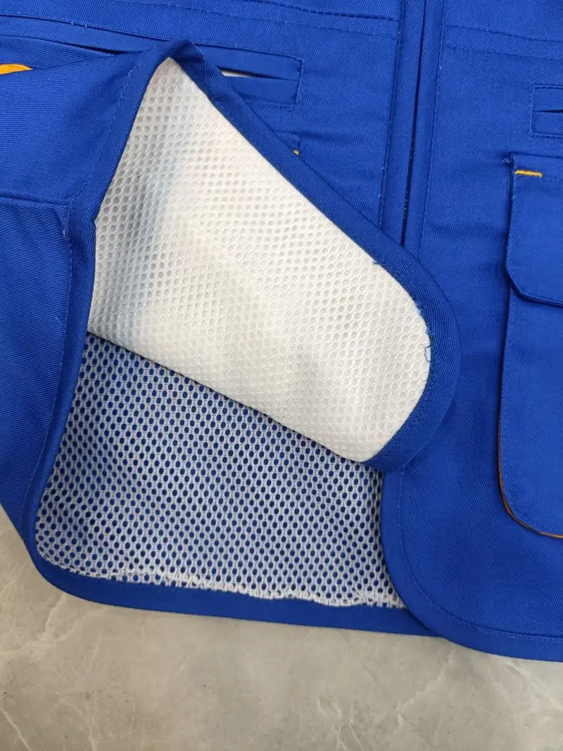 5XL мешковатая Лоскутная безрукавка с несколькими карманами рабочая одежда