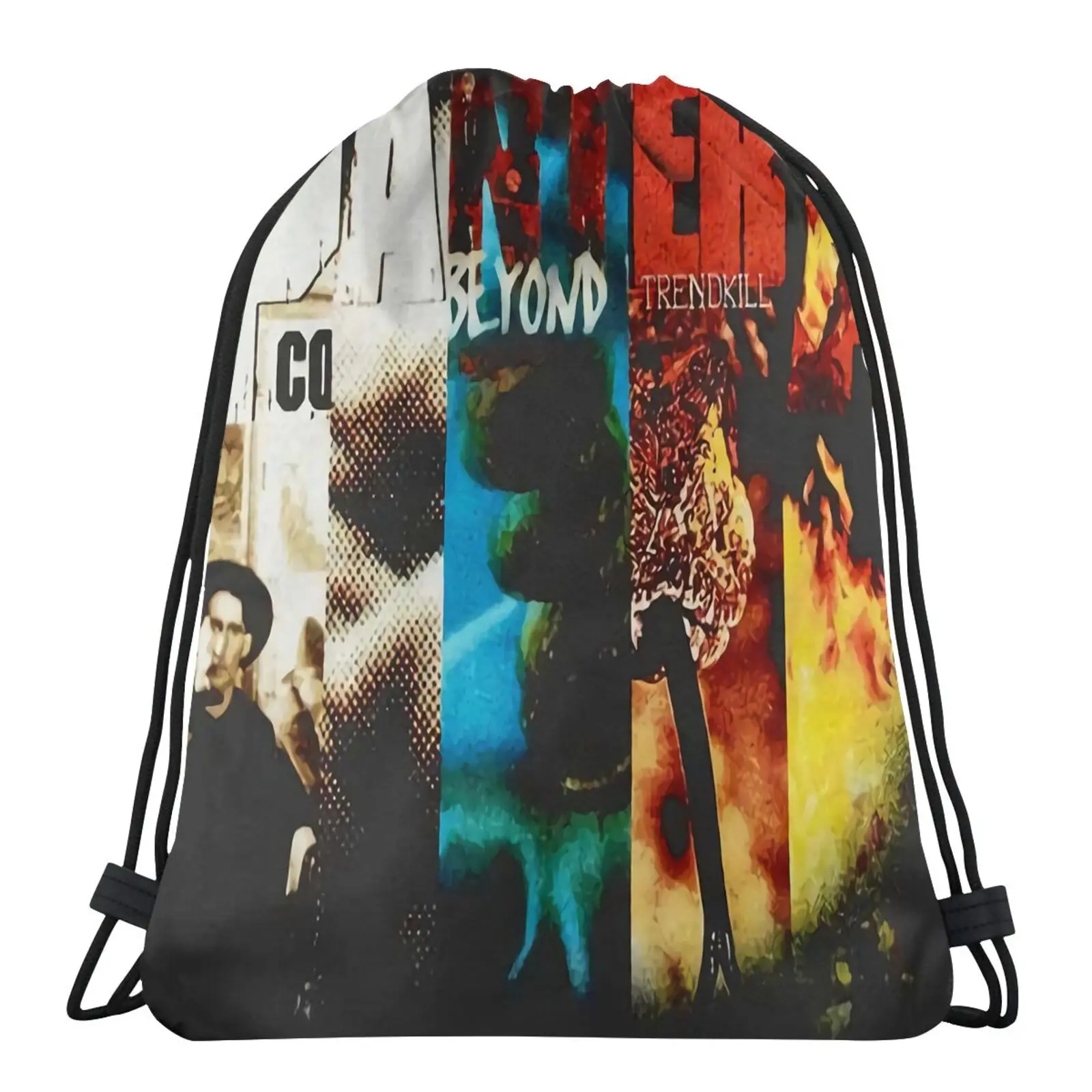 

Мужской рюкзак Pantera с коллажем, Упаковочная Сумка, индивидуальный рюкзак, Соломенная Сумочка с черепом, мешок из органзы