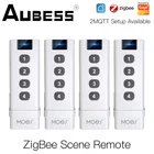 Беспроводной дистанционный переключатель Aubess, 4-х клавишный выключатель ZigBee с питанием от батареи, для автоматизации, требуется концентратор Zigbee для устройств Tuya