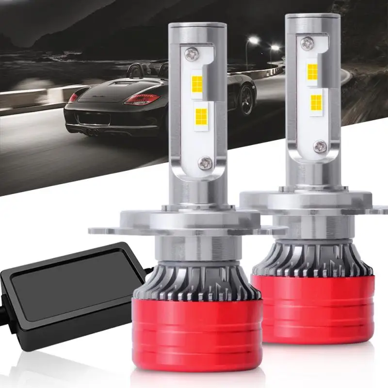 

H4 Car Bulb Kit Durable Led Headlight Superbright Explosion-proof Fog Lamp Car Supplies 48w 16000lm 6500 Car Led Light Practical