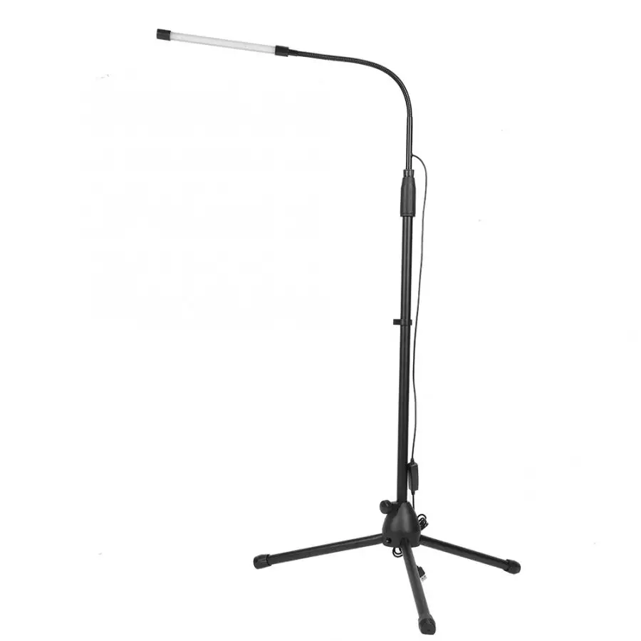 Adjustable Height Floor LED Light 10 Levels Brightness Room Bed Tattoo Lamp Eye Protection Tripod Study for Nail Art | Красота и