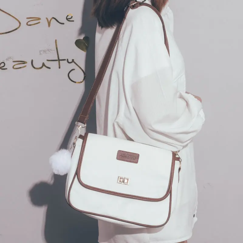 

MBTI Retro Minimalist Literary Messenger Bag Girls 2022 Summer Japanese Harajuku Large Capacity Canvas Shoulder Bag for Women