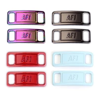af1 shoelace buckle diamond diy sneakers shoes accessories electroplated stainless steel nameplate metal shoelace buckle