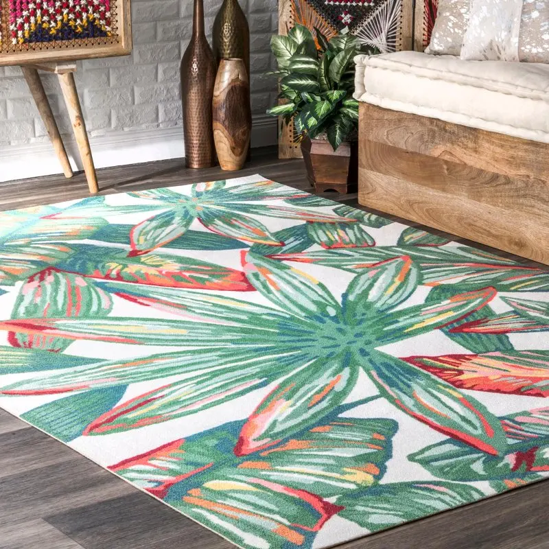

Country Floral Indoor/Outdoor Area Rug, 9' x 12', Multi