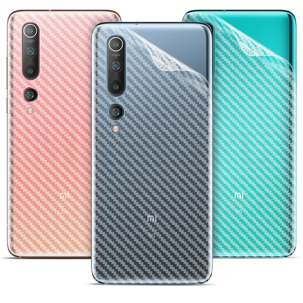 

5/10pcs Carbon Fiber Back Film 3D For Xiaomi POCO X3 M3 F3 C3 M4 Pro X3 GT NFC Soft Matte Stickers Rear Screen Protector