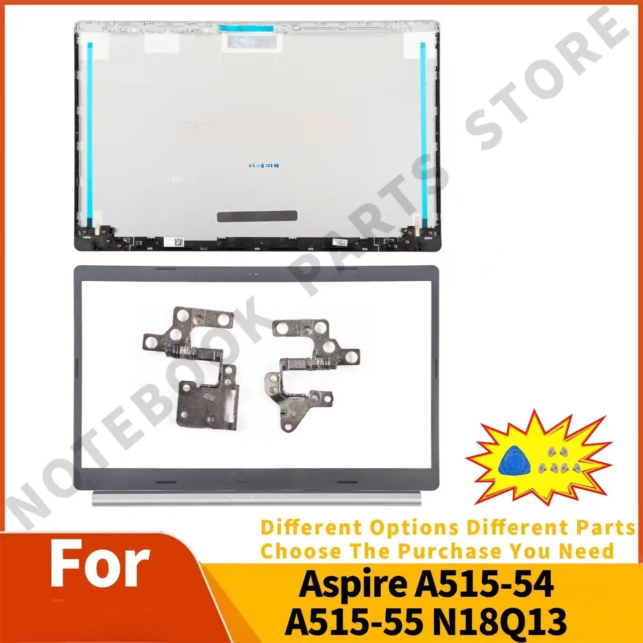 Фото Запчасти N18Q13 для Aspire 5 A515-54 a515-53 A515-55 A515-55G S50-51, задняя крышка ЖК-дисплея, петли для задней крышки ноутбука, ремонт алюминия №2