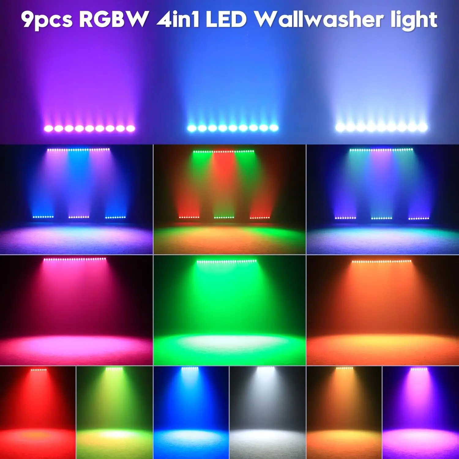 Светодиодный RGB-прожектор 36 Вт для внутреннего освещения сцен, DMX-управление, для церкви, свадеб, вечеринок, дискотек, мероприятий, настенный прожектор (art.: 3920d8e789128) - 3920d8e789128