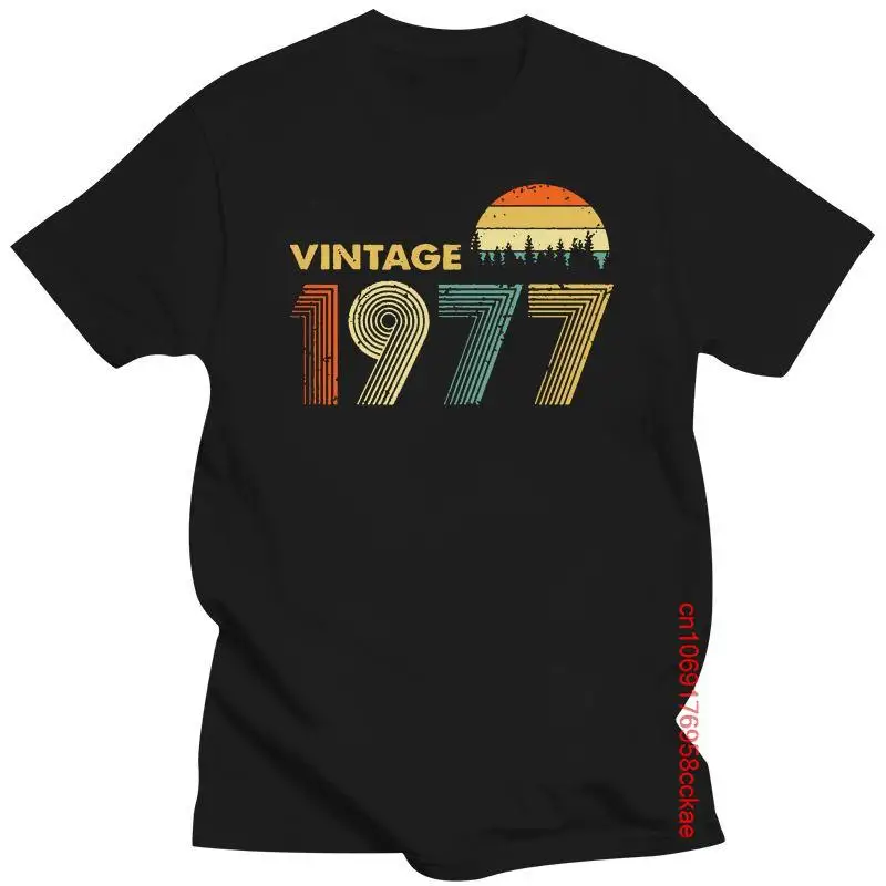 

Vintage 1977 Men Hip-hop T Shirt Black Cotton S 4Xl