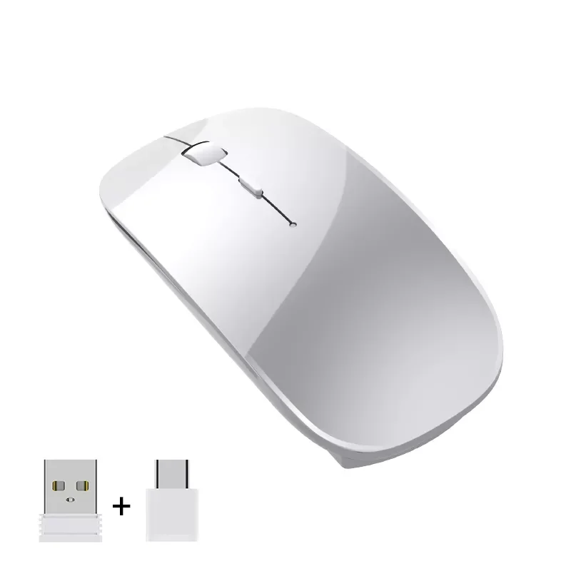 

Mouse Silent PC Mouse Rechargeable Mouse 2.4G USB TAPE-C Optical Mice For Laptop PC Tabelt smart phone