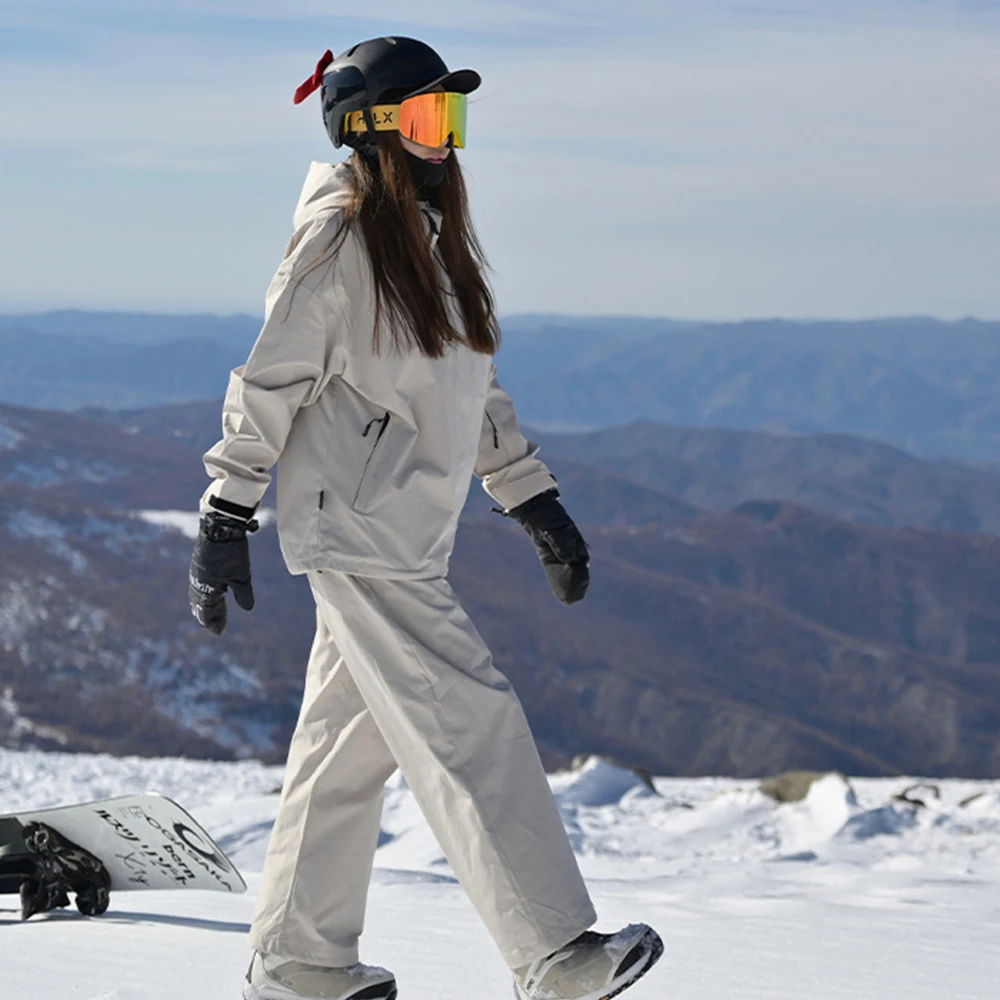 Женский водонепроницаемый лыжный костюм из куртки и брюк цвета размеры в