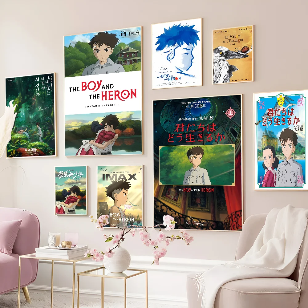 T-The B-Boy And The H-Heron Self-adhesive Art Poster Whitepaper Prints Posters Artwork Aesthetic Wall Painting