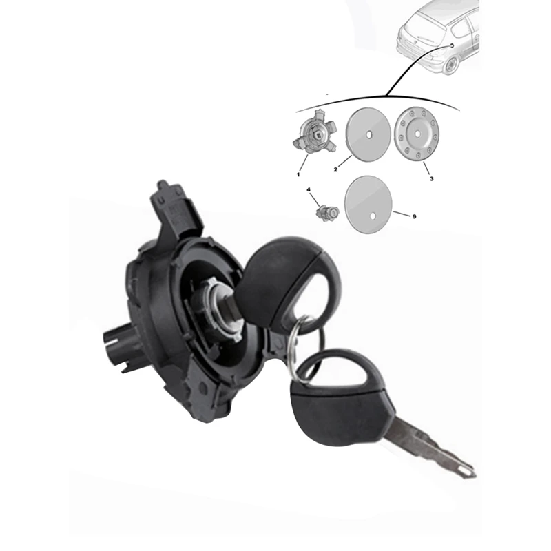 Внутренняя крышка для топливного бака Φ Cap 1508H2 Peugeot 206 207 Citroen C2 с двумя ключами