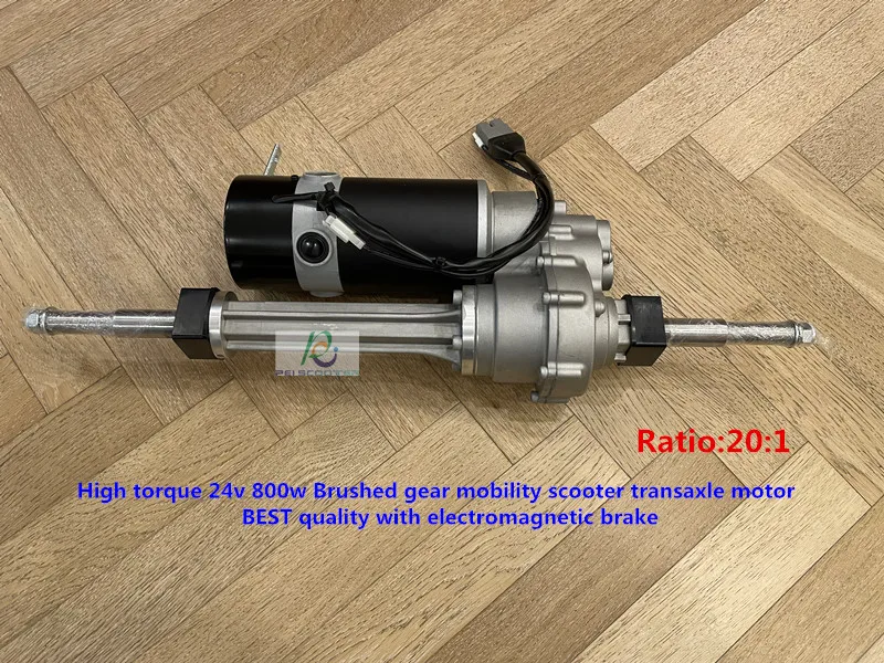 

24V 800W brushed gear mobility scooter transaxle motor With Electromagnetic Brake EMB PPSM105L-02