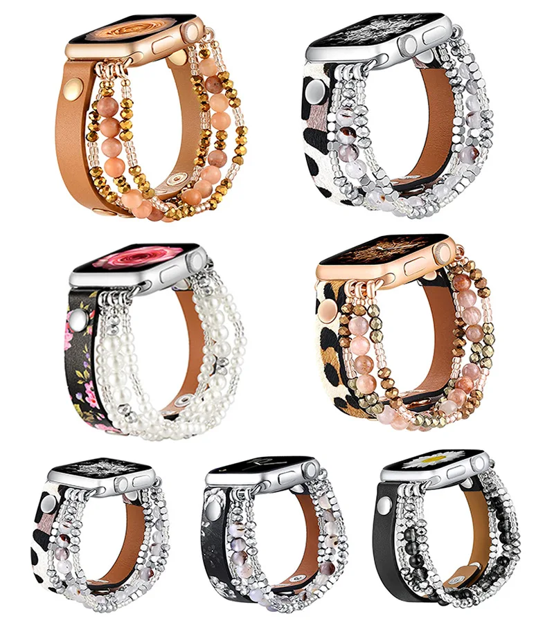 

Ремешок с бусинами для Apple Watch Band 38, 40, 42, 45 мм