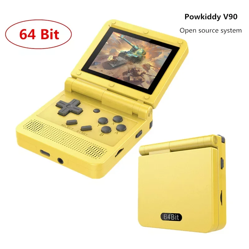 POWKIDDY V90 Handheld Game Player 64 Bit Built-in 3000 Classic Game 16 simulators open system PS1 Handheld Game Console