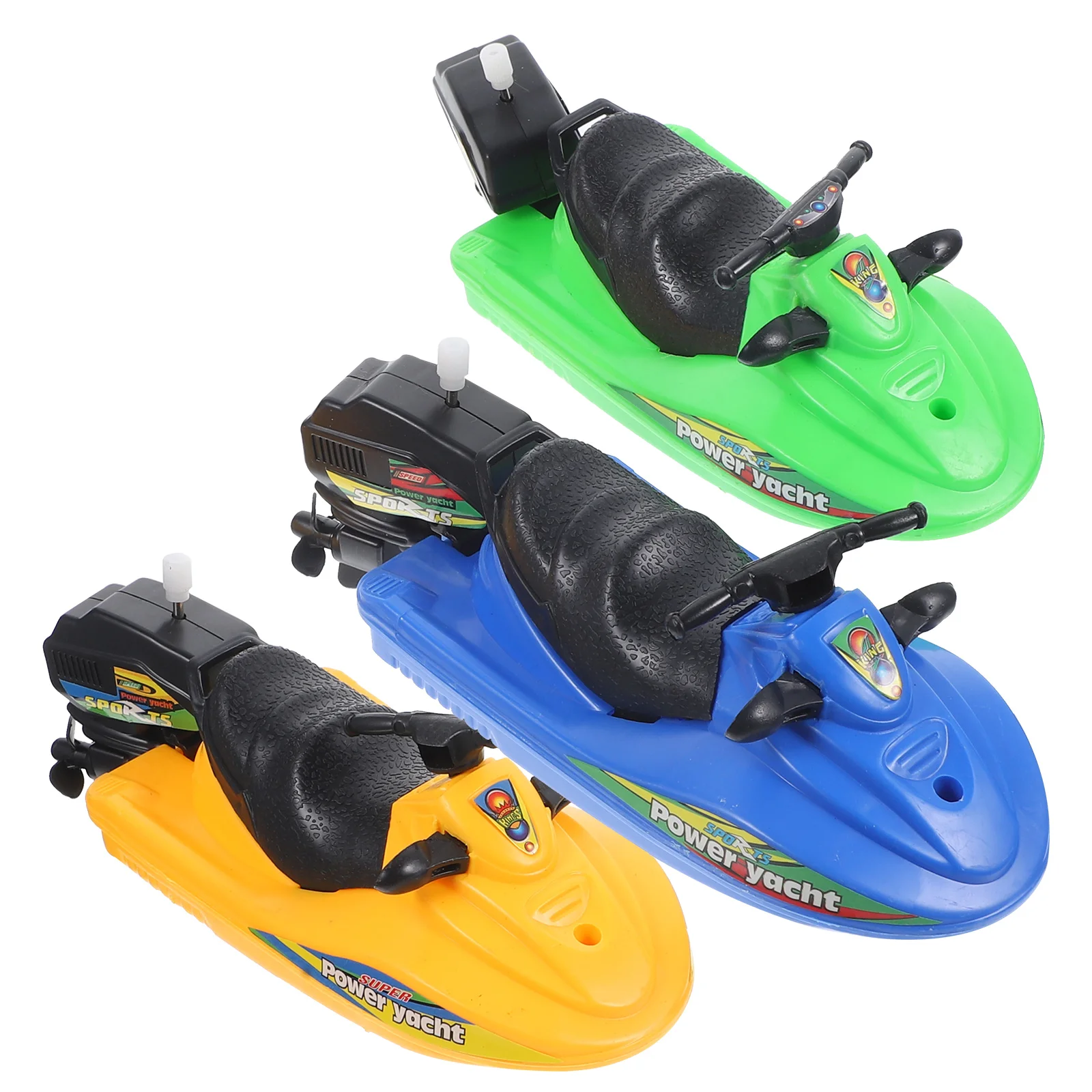 

3pcs Kids Bath Toy Toddler Shower Toy Wind Up Motorboat Bath Toy Wind Up Motorboat Baby Bath Toy