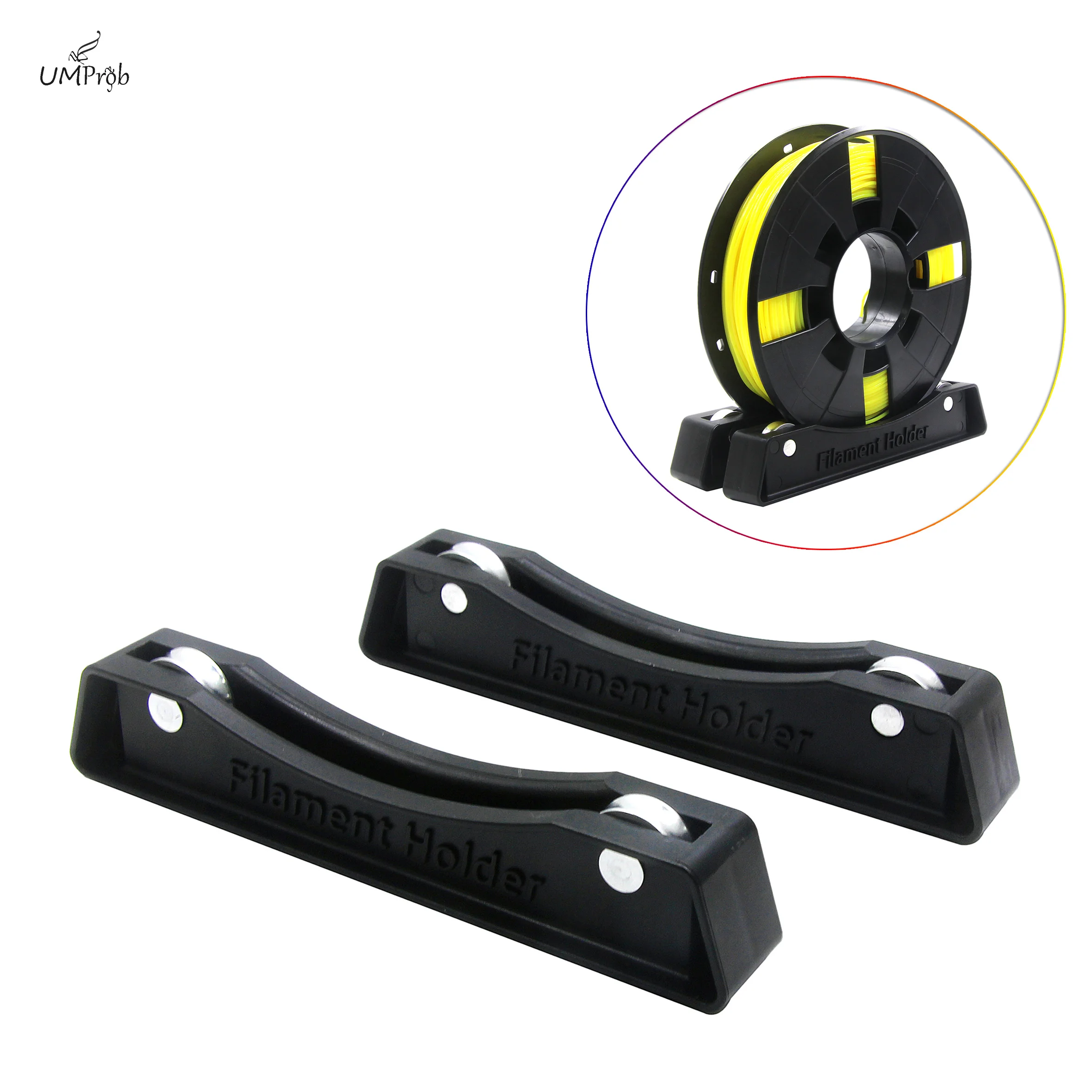 Фото 3D printer filament spool holder, 2 pieces, metal bearing design, compatible with all types of filaments, suitable for PLA/ABS/T №4