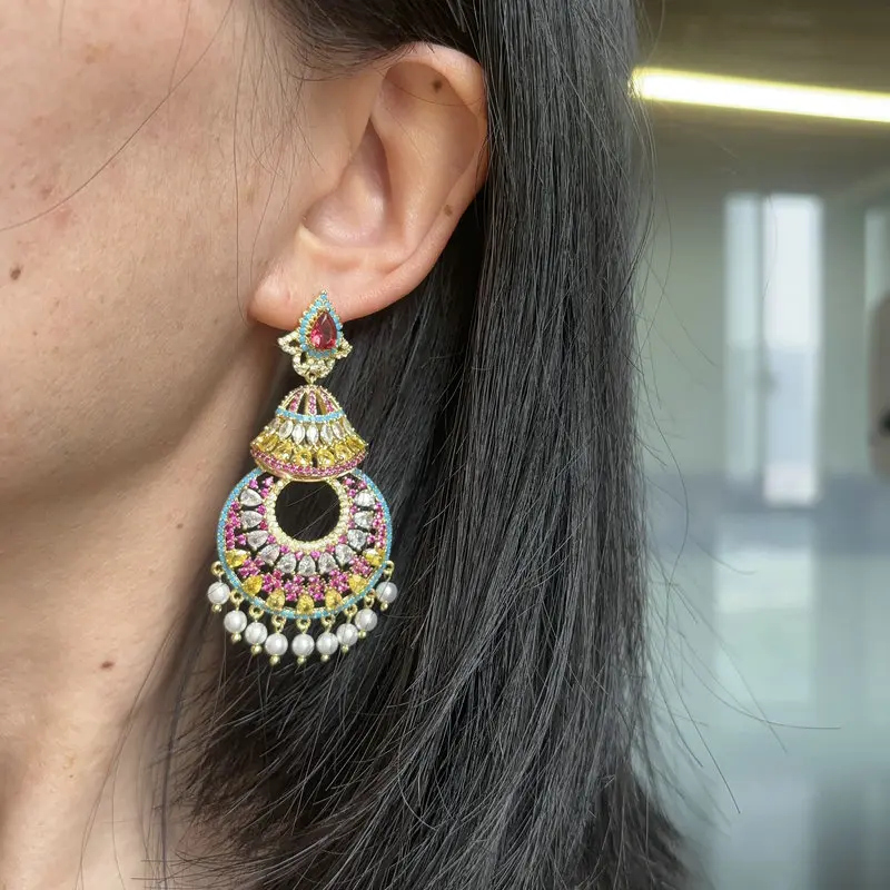 Женская Блестящая модная круглая красная и желтая блестящая фотография