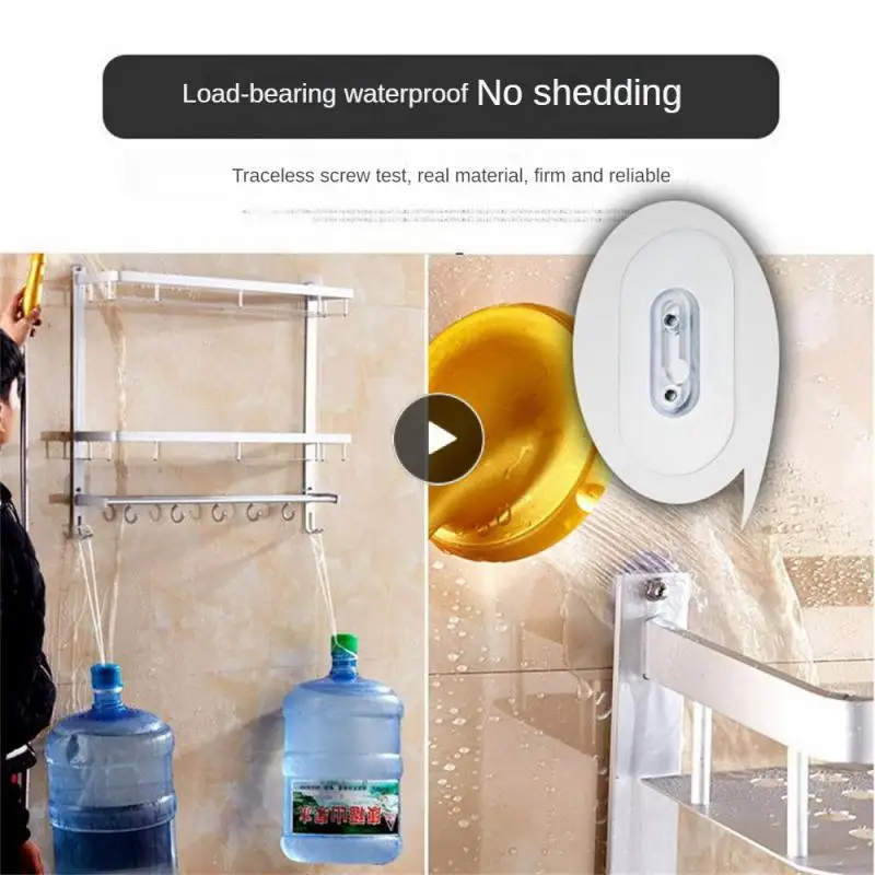 

Strong Adhesive Mounting Rack Non-perforated Stainless Steel Nut Paste Sticky Wall Hook Household Supplies Nail Wall Nail-free