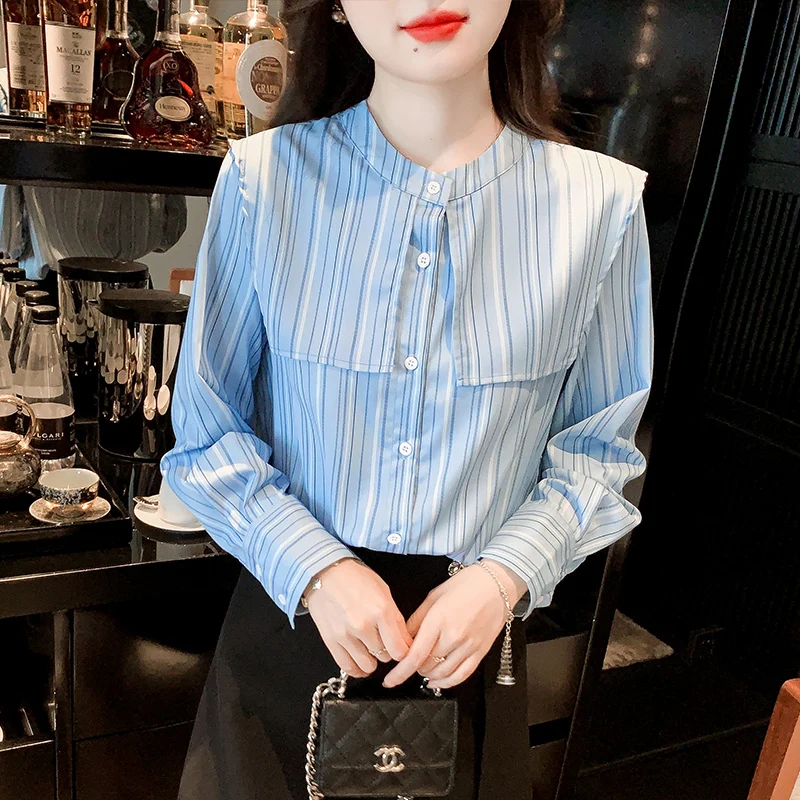 

Fashion printing ladies shirts New elegant Women's Blouses 2023 Spring Autumn Long Sleeve Shirts Tops Blusas Mujer