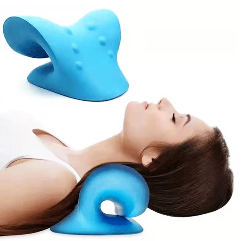 Barella per la spalla del collo Relaxer dispositivo di trazione chiropratica cervicale cuscino per massaggio per alleviare il dolore allineamento della colonna vertebrale cervicale