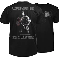 call on me brother and we will fight them together american sniper t shirt 100 cotton o neck casual t shirts new size s 3xl