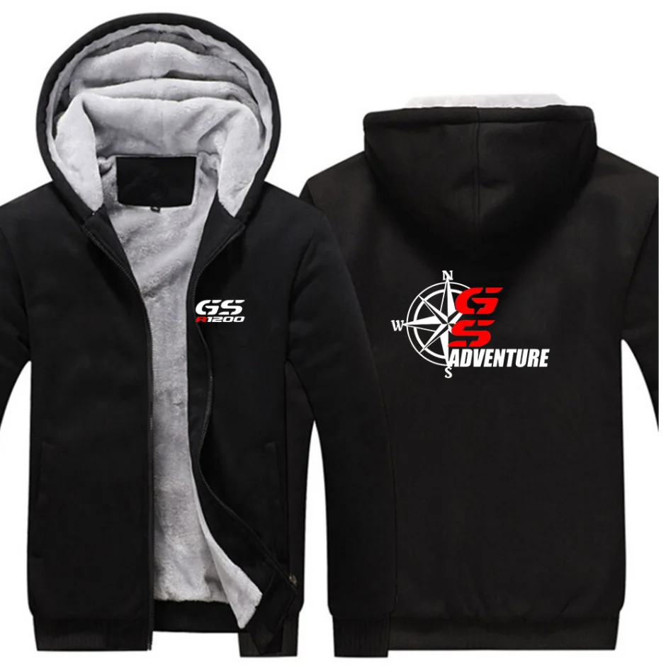 

2023 NEW winter printed GS ADV 1250 car logo thickened casual coat men's zipper men's Plush coat