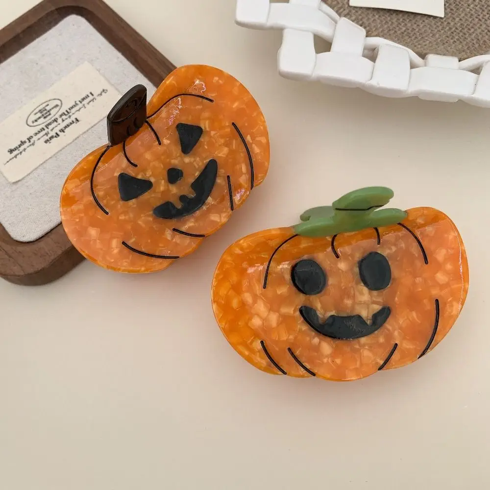 Страшный готический Хэллоуин Тыква волос коготь ацетат смешной Краб зажим мини