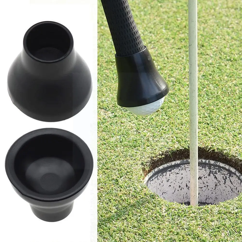 

New Black Golf Putter Sucker Finger Ball Retriever Rubber Aids up Golf Training Ball Pick H9H4