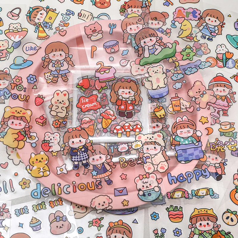 

KDD 25Pcs/bag Kawaii Cartoon Waterproof Decorative Decals for Phone Laptop Water Bottle Planner Diary Journal Scrapbook