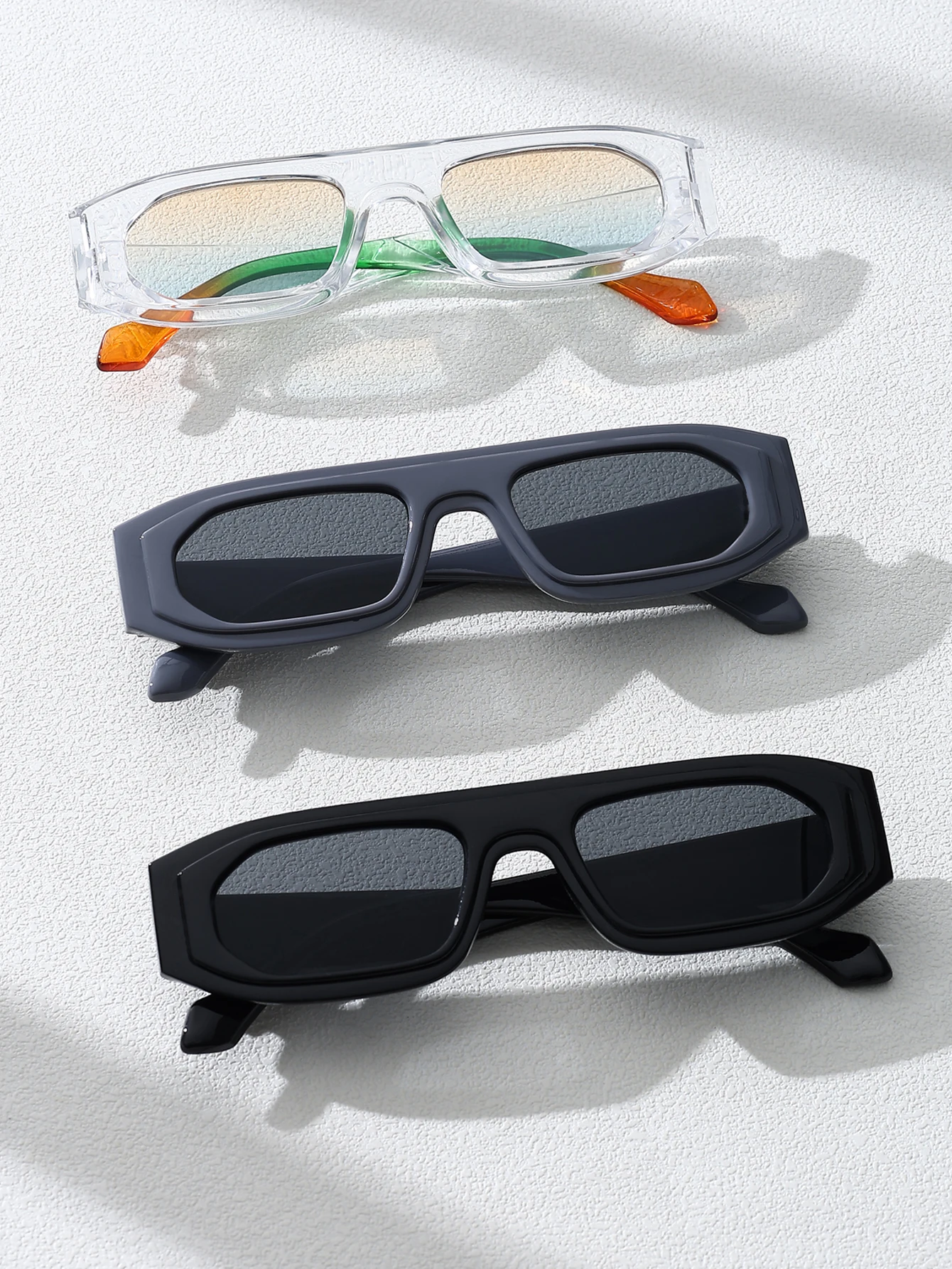 1 шт. модные солнцезащитные очки унисекс в пластиковой оправе