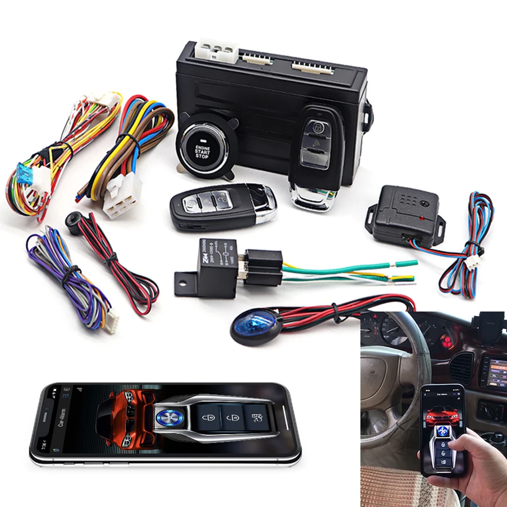 

Car Mobile Phone APP Control Remote Start Intelligent Ignition System Locking Engine Long Range Keyless Entry Kit