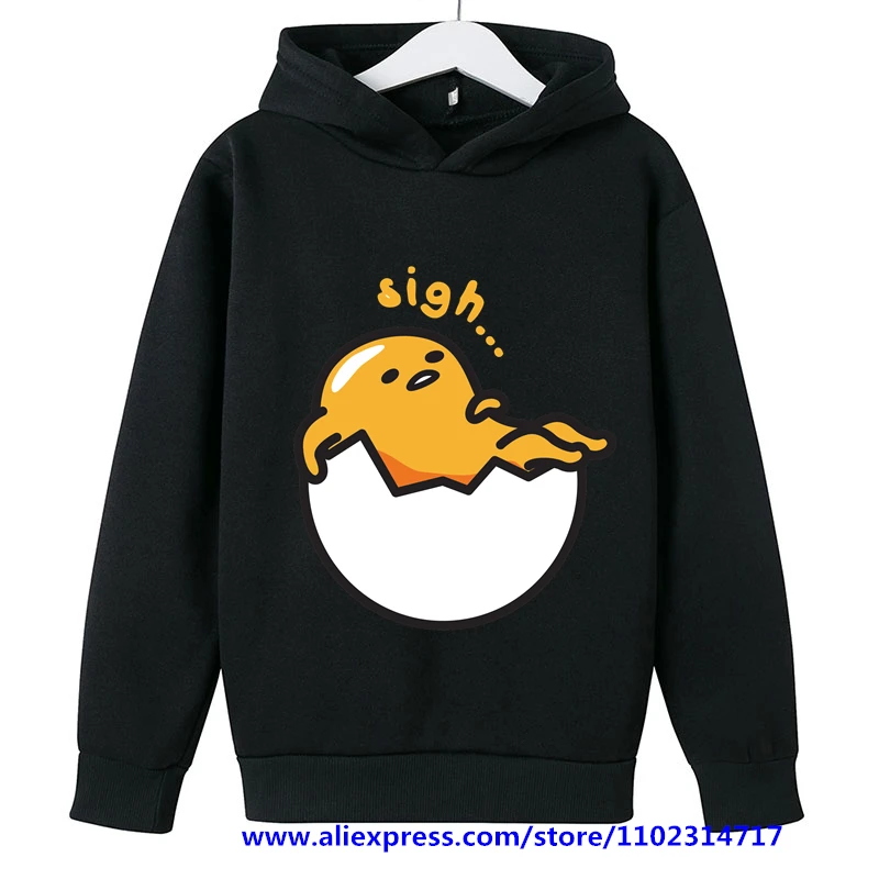 

Kids Gudetama Hoodie MINISO Baby BOys Clothes Girls Clothing Sweatshirts Spring Boys Long Sleeves Sanrio Cartoon Hooded Tops