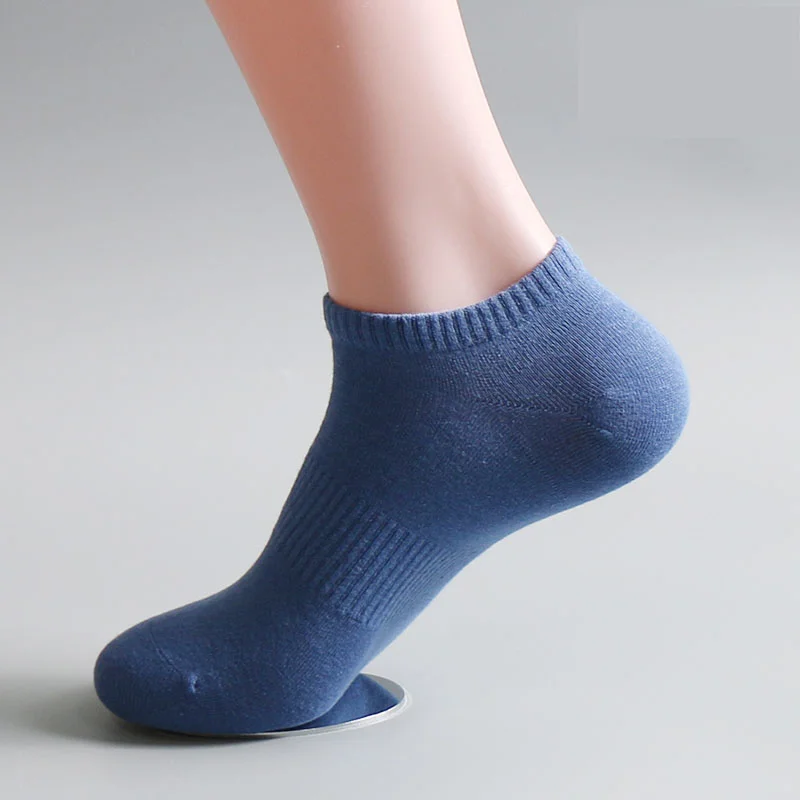 

Pairs/Lot Men Cotton 2 Ankle Socks With Pure Color Male Anti-odor Absorbent Non-slip Invisible Blue Black Sokken Teen Meias