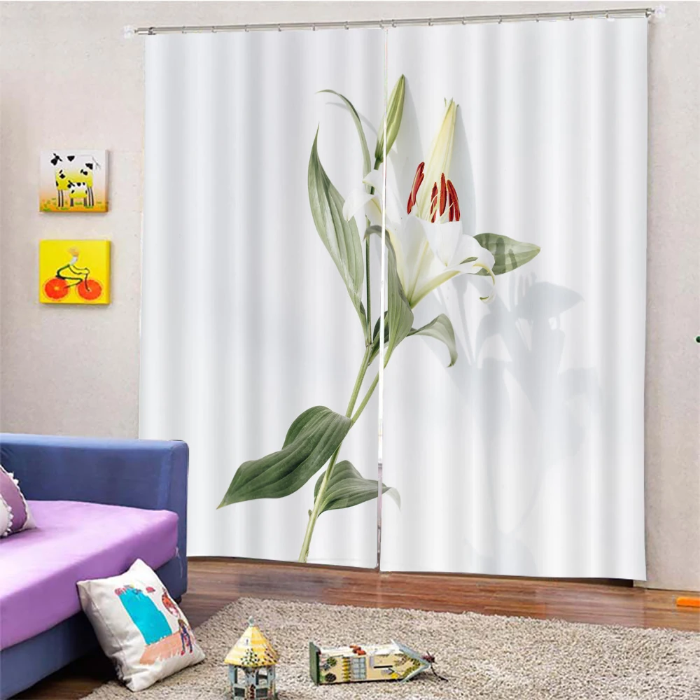 

Flower Vintage Curtains For Bedroom Living Room Modern Kitchen Windows Curtain Home Decoration Drapes
