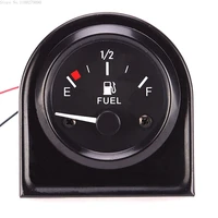 universal 2 52mm fuel level gauge car vehicle meter with fuel float sensor white led light black shell automotive gauges 12v