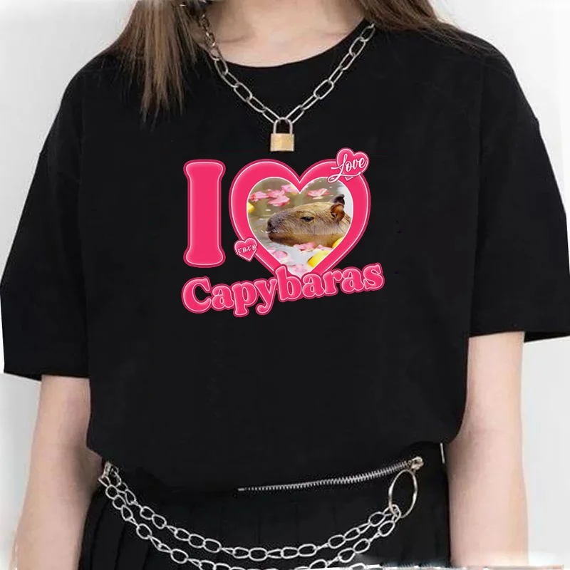 

Мужская Уличная футболка capyбара, комикс, мужская одежда в стиле аниме 2000s y2k