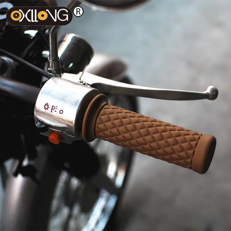 Motorcycle Handlebar 2Pcs 7/8 22mm Moto Grip Ends Plus Handlebar Hand Grip Bar End For Motorcycle Bike Cafe Racer Car Styling