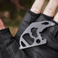 creative multi function bottle opener edc tool card stainless steel key ring outdoor portable home emergency maintenance