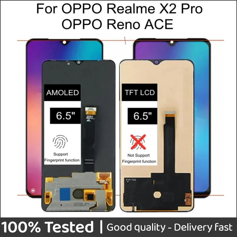 

ЖК-дисплей 6,5 дюйма для OPPO Reno ACE PCLM10 для Realme X2 Pro rmxди LCD