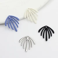 zinc alloy color spray paint hollow leaves flowers charms 10pcs for diy fashion jewelry earrings making accessories