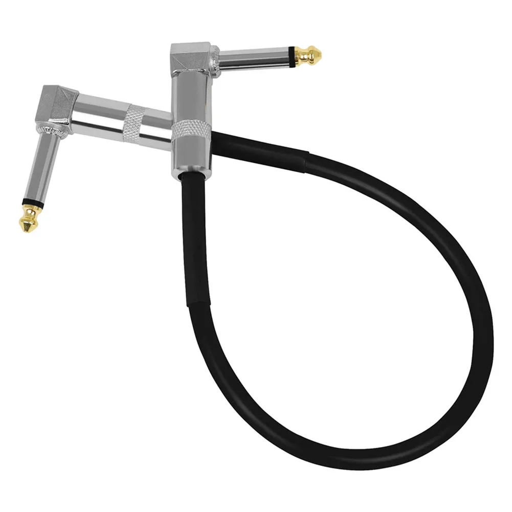 

30cm 6.35mm Guitar Effects Pedal Cable Adapter 1/4in Plug Wire Right Angle Oxygen-free Copper Wire Core Guitar Accessories