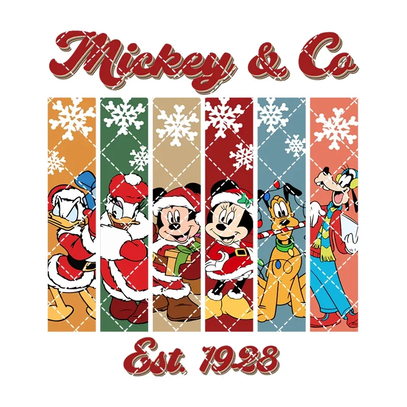 Микки Рождество термопереносные наклейки с на солдатках подушка для сумки