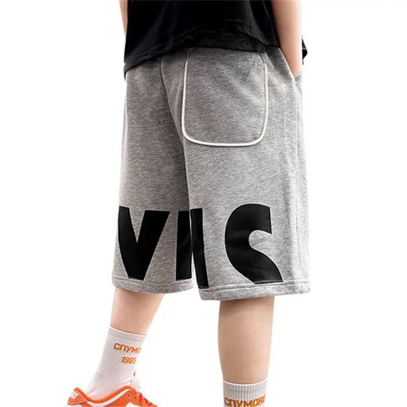 Купи Summer New Boy Fashion Sports Mid-Waist Shorts Football Children's Casual Letter Print Sweatpants Korean Knee Length Pants 4-14Y за 544 рублей в магазине AliExpress