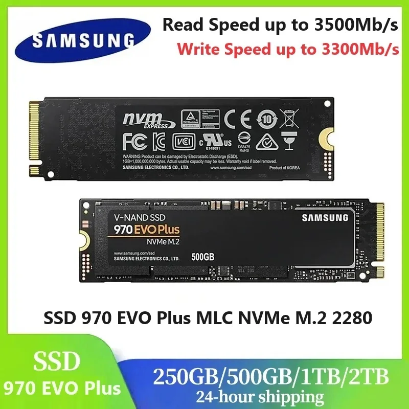 Фото Внутренний твердотельный накопитель SAMSUNG 970 EVO Plus SSD MLC NVMe M.2 2280 PCIe 3,0x4 250 ГБ 500 ГБ №1
