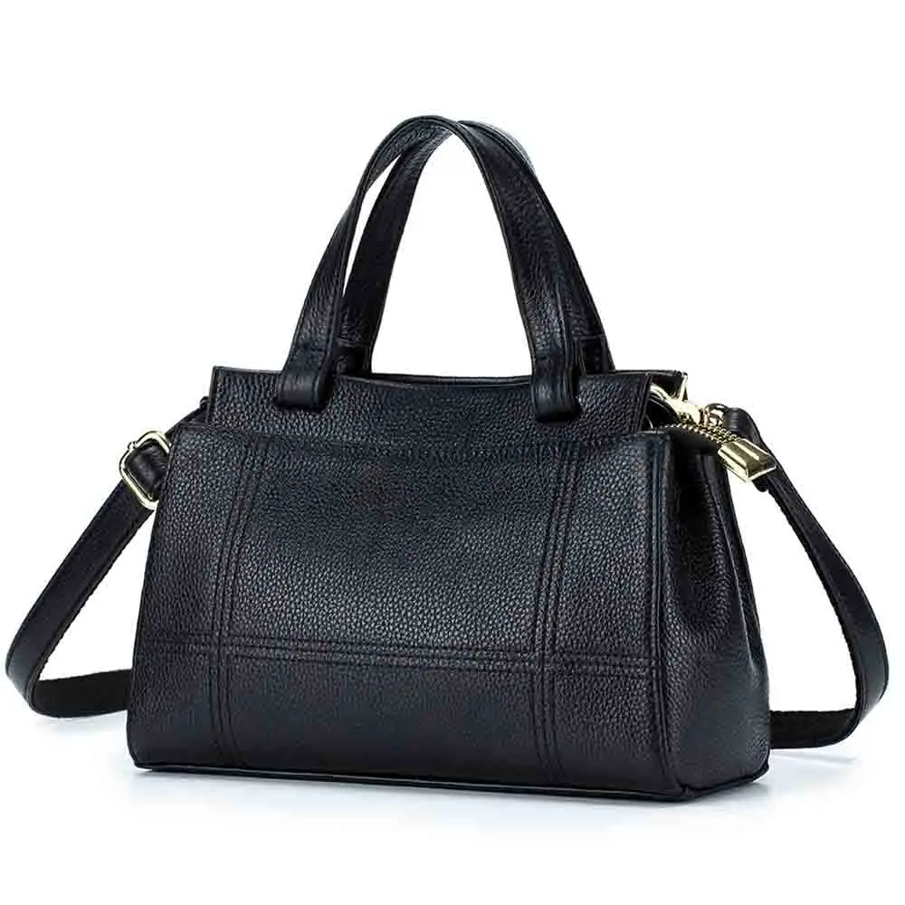 

Женская Весенняя сумка из воловьей кожи, черная сумка-тоут через плечо, изысканные кошельки через плечо, новинка 2023