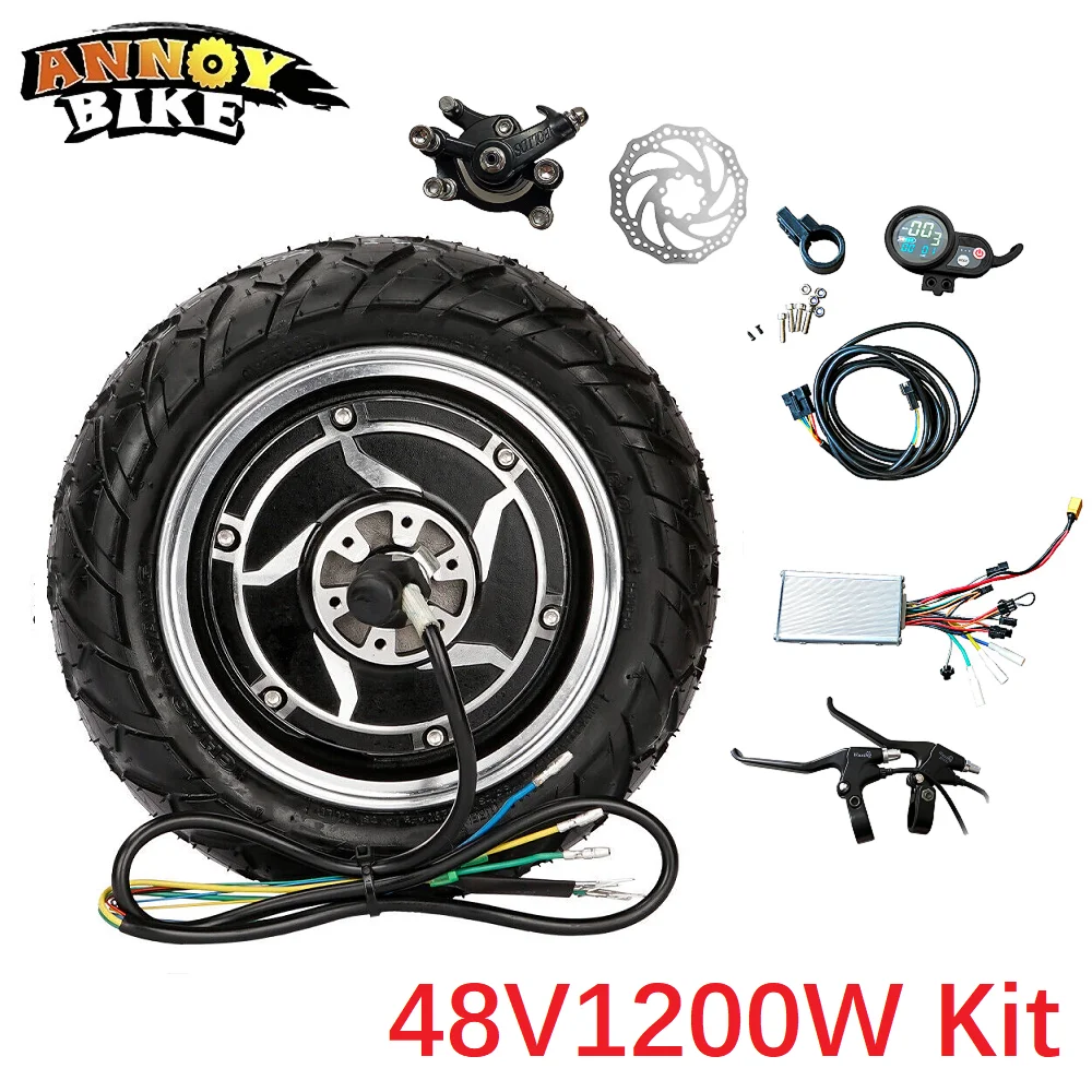 Высокоскоростной 10-дюймовый Мотор Ступицы 60 км/ч 48 в 1200 Вт бесщеточный безредукторный колесо для шин 10X-6 для электрического мотоцикла скутера