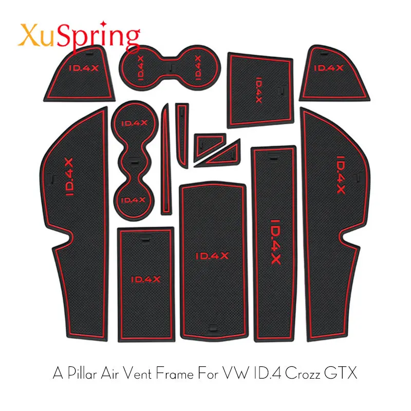 

For VW ID.4 ID.6 ID.3 GTX Crozz 2021 2022 2023 Door Groove Mat Anti-slip Cup Pad Interior Decorative Styling Gate Slot Cushion